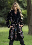 Danica Black Velvet Embroidered Coat - Cienna Designs