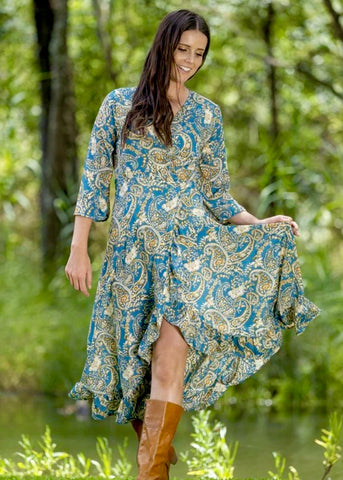Cienna Designs - Teal Wrap Dress