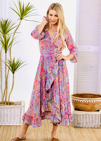 Cienna Designs - Ryla Long Sleeve Wrap Dress
